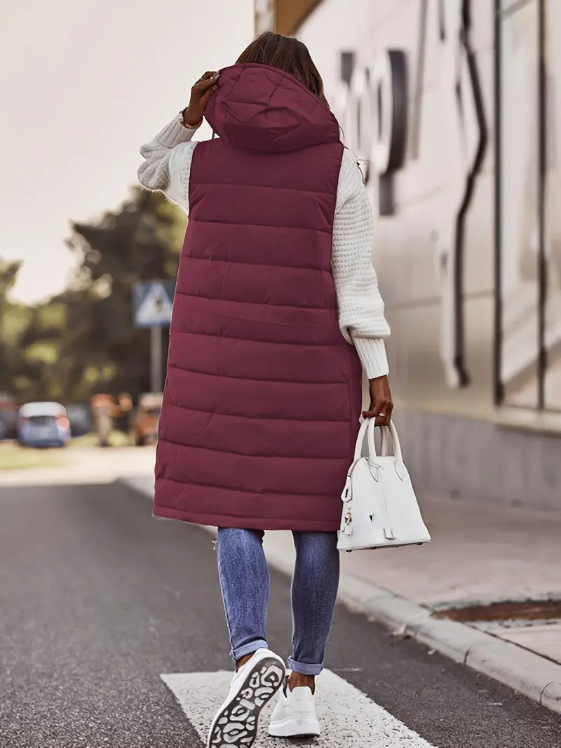 Émilie | Veste sans manches avec capuche