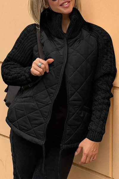 Veste hybride en tricot matelassé