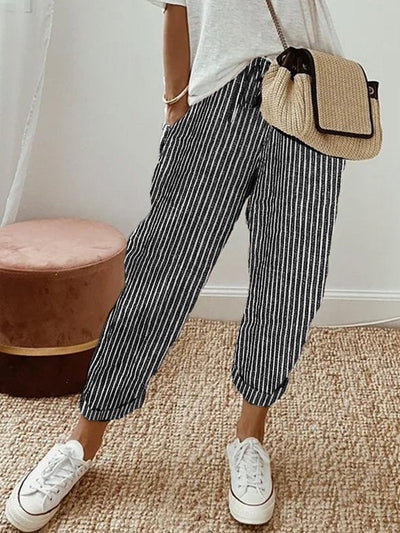 Natalie | Pantalon en coton et lin pour femme