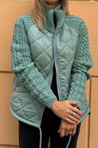 Veste hybride en tricot matelassé