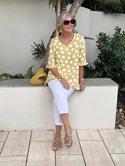 Manon | Blouse élégante à col en V