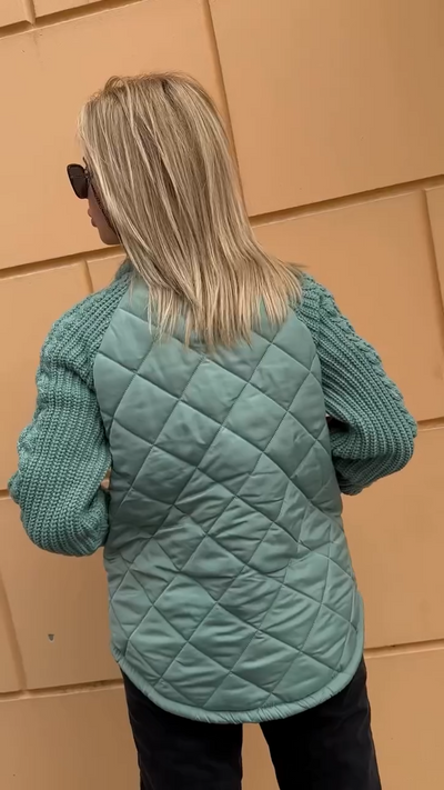 Veste hybride en tricot matelassé