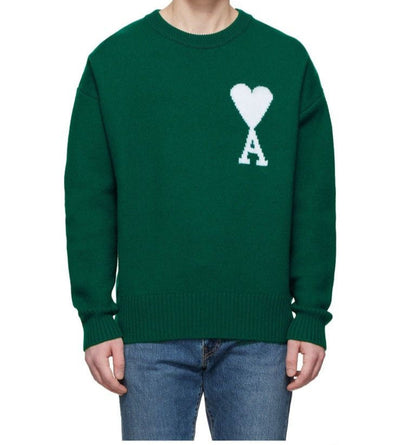Ami | Pull imprimé en forme de cœur
