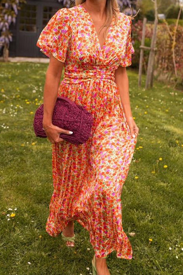 Sylvie | Robe longue à fleurs