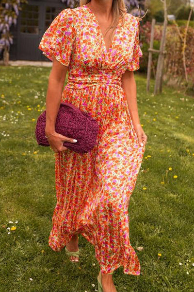 Sylvie | Robe longue à fleurs