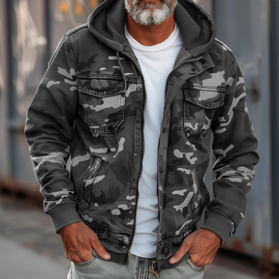 Denis | Veste cargo camouflage avec capuche