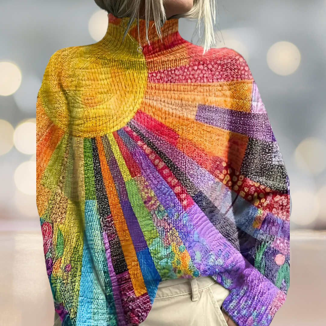Ada | Pull à col roulé coloré et joyeux