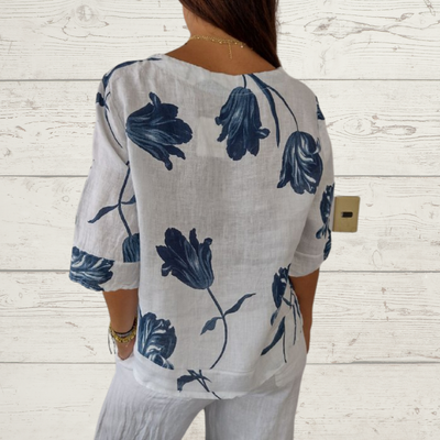 Madeleine | Chemise élégante à col en V