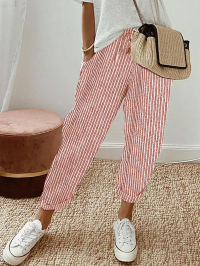 Natalie | Pantalon en coton et lin pour femme