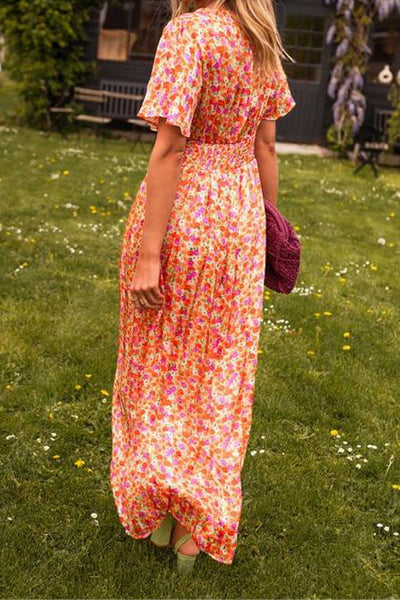 Sylvie | Robe longue à fleurs