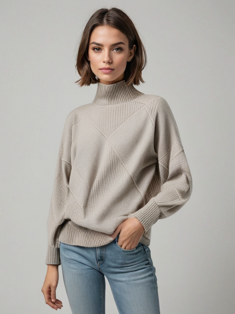 Adelle | Pull à col roulé en cachemire