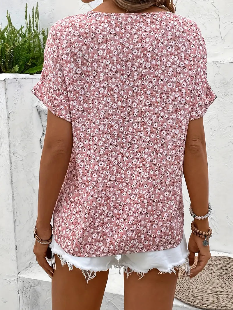 Lucie | Blouse florale à boutons
