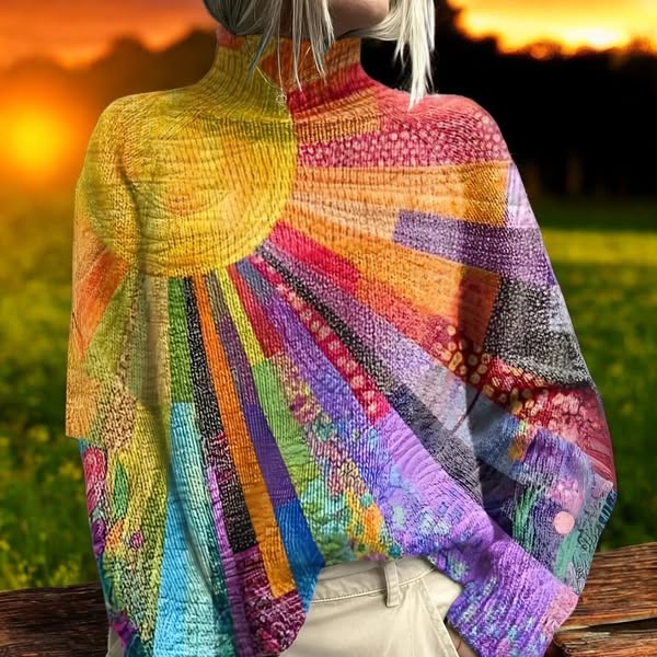 Ada | Pull à col roulé coloré et joyeux