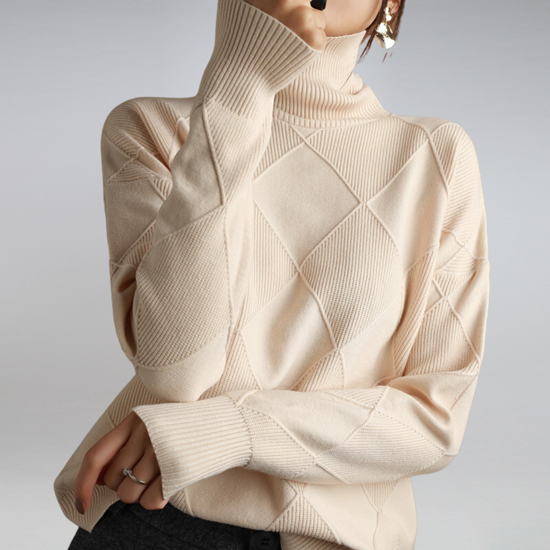 Adelle | Pull à col roulé en cachemire