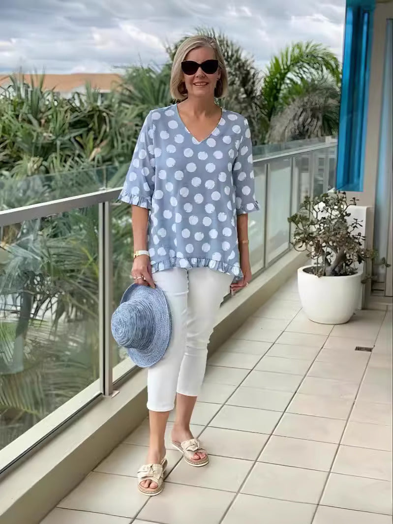 Manon | Blouse élégante à col en V