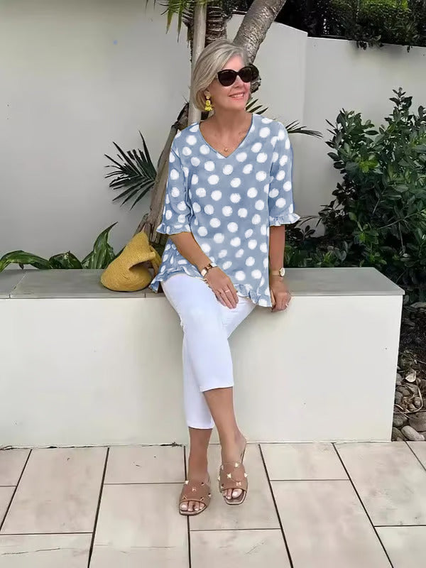 Manon | Blouse élégante à col en V