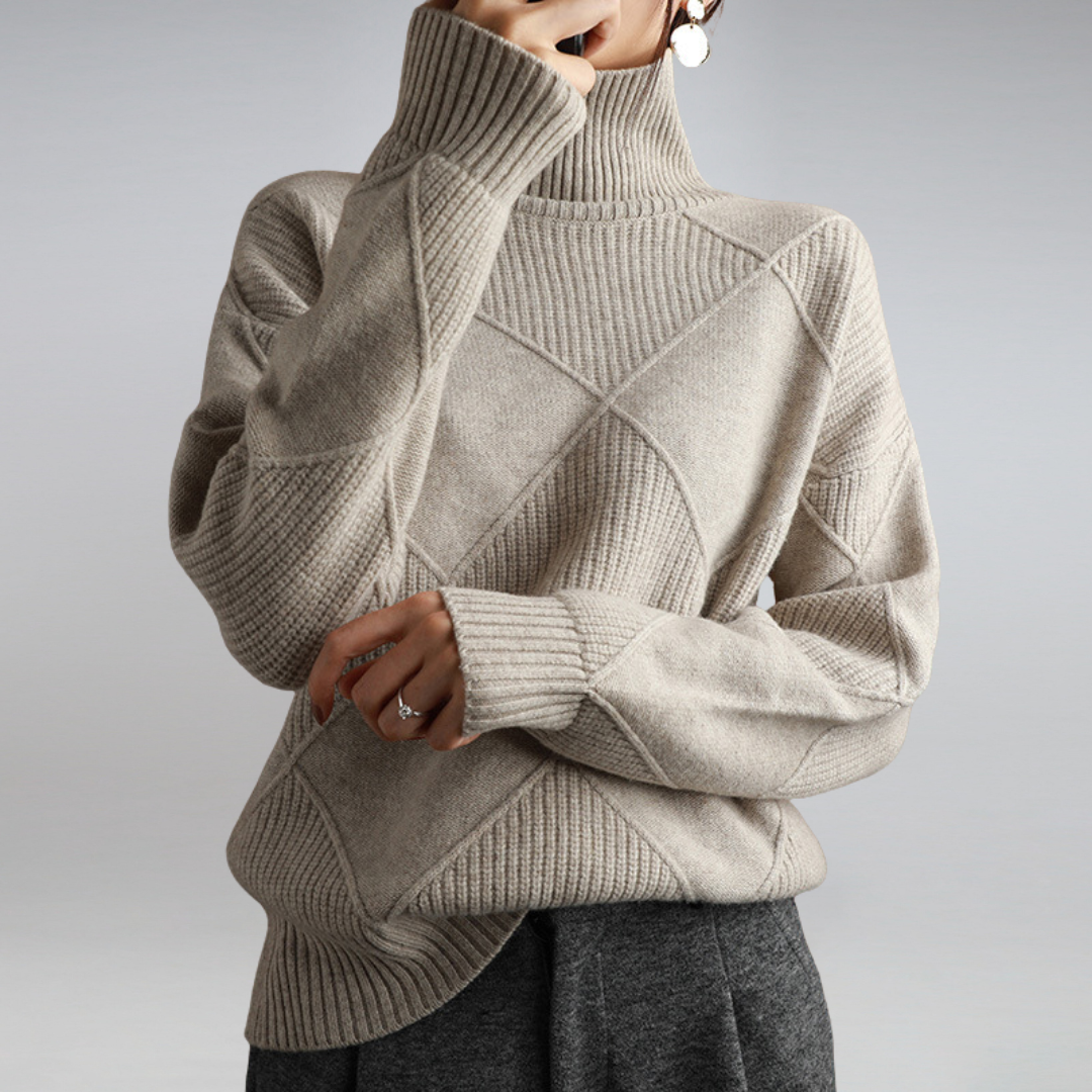 Adelle | Pull à col roulé en cachemire