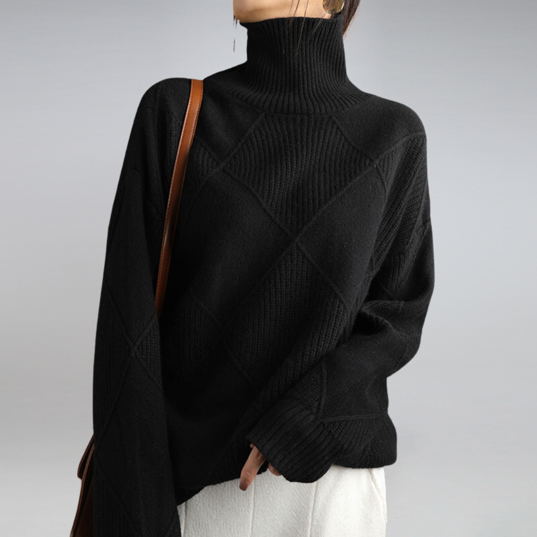 Adelle | Pull à col roulé en cachemire