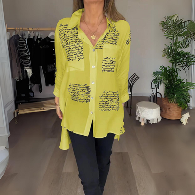 Monique | Chemise boutonnée écrite à la main