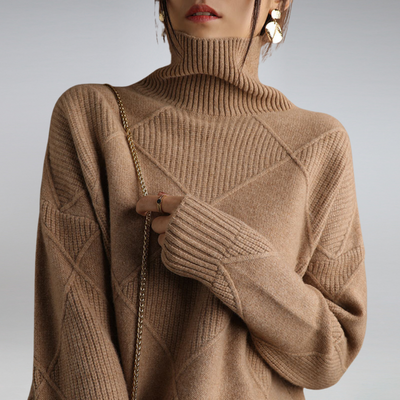 Adelle | Pull à col roulé en cachemire