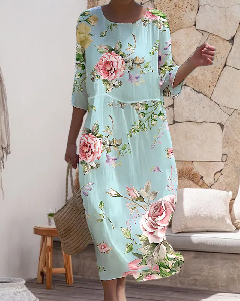 Faustina | Robe élégante à imprimé floral