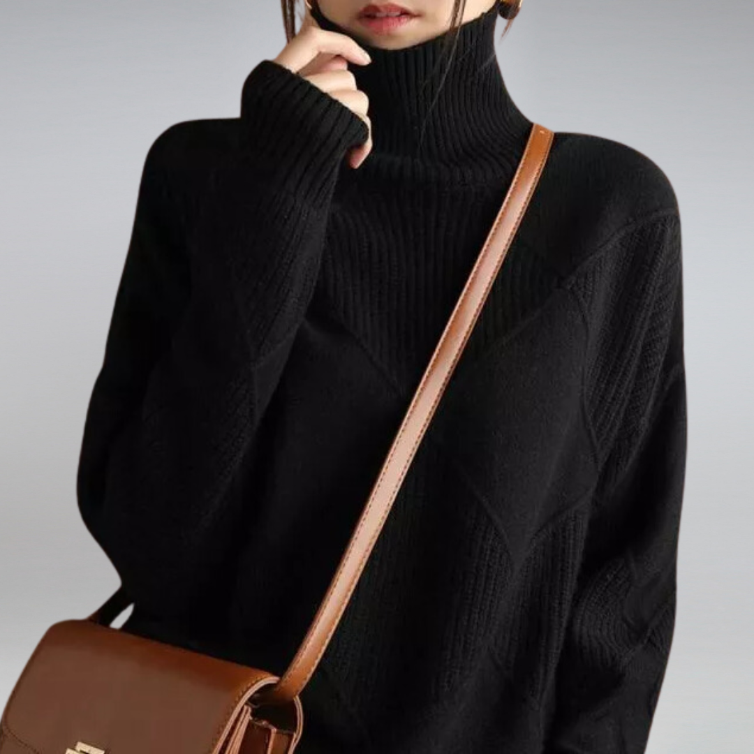 Adelle | Pull à col roulé en cachemire