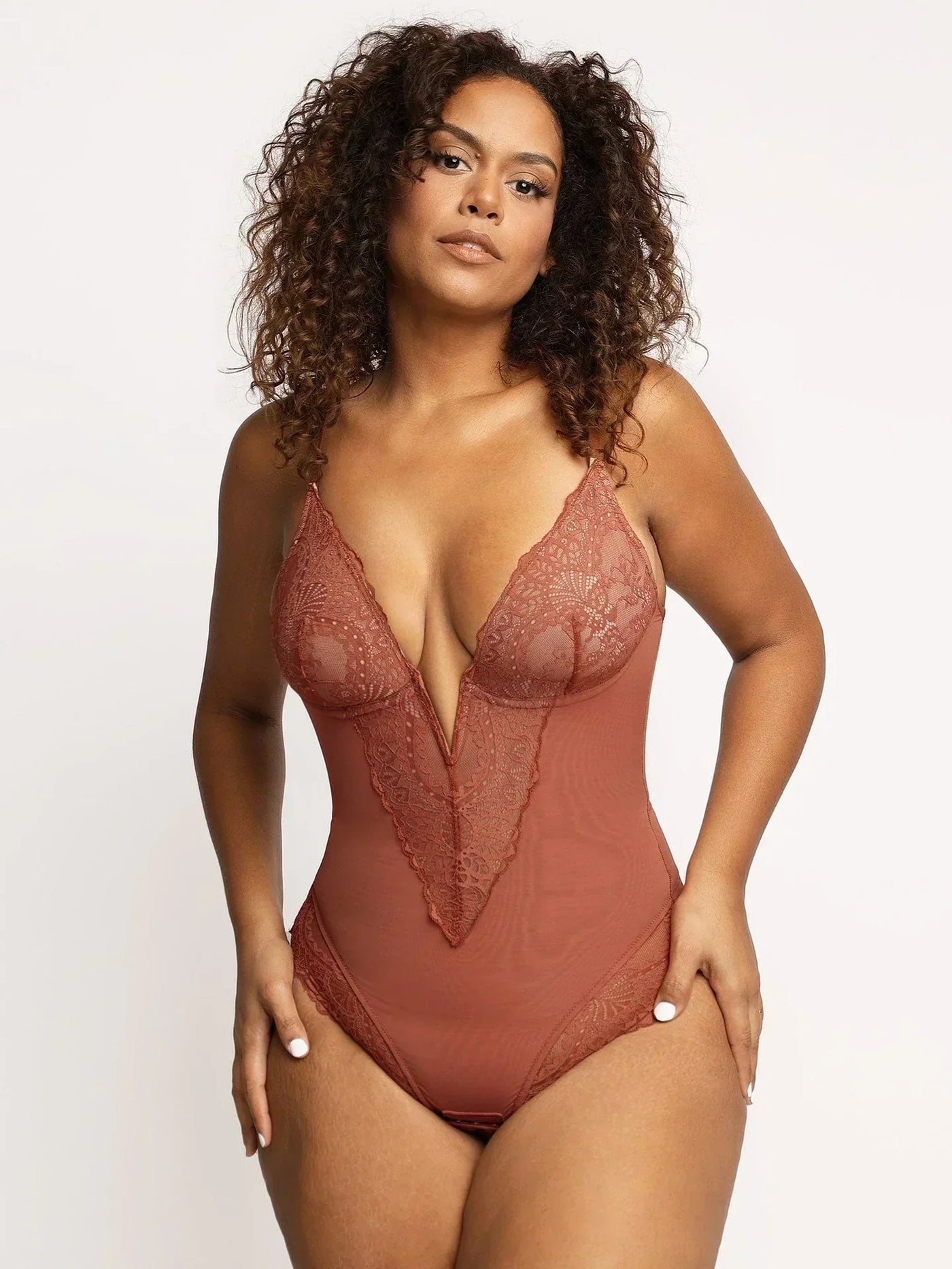 Denise | Body avec un profond décolleté en V
