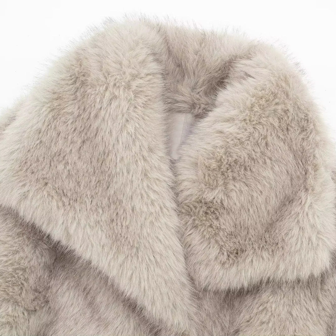 Yara | Manteau effet fourrure
