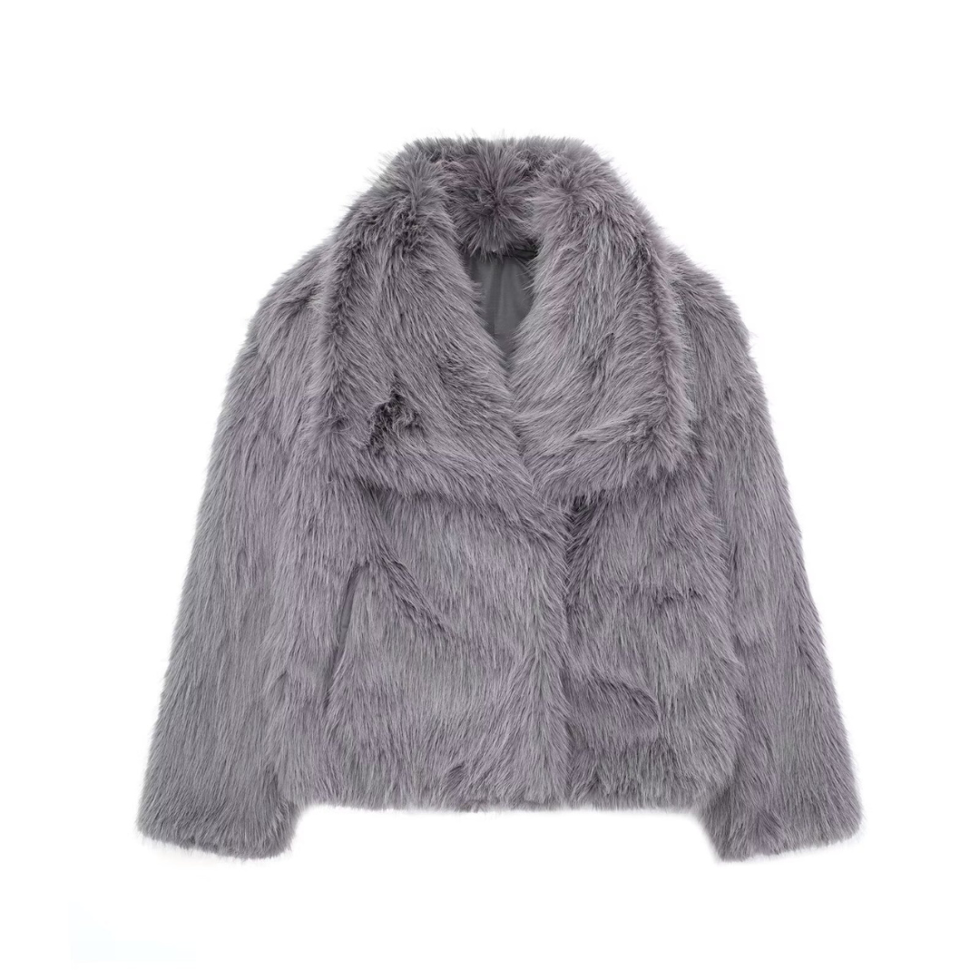 Yara | Manteau effet fourrure