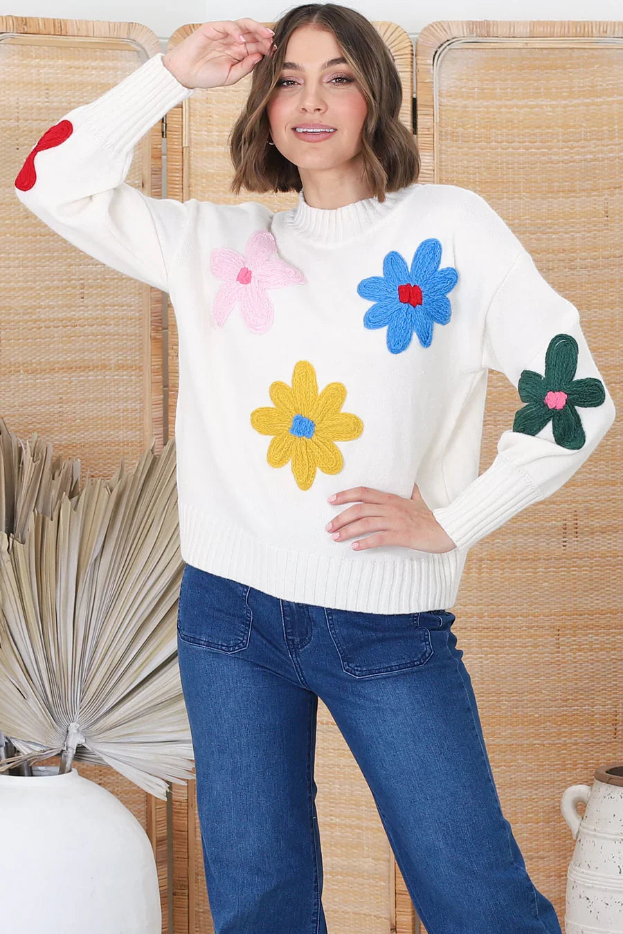 Louise | Pull moderne à fleurs