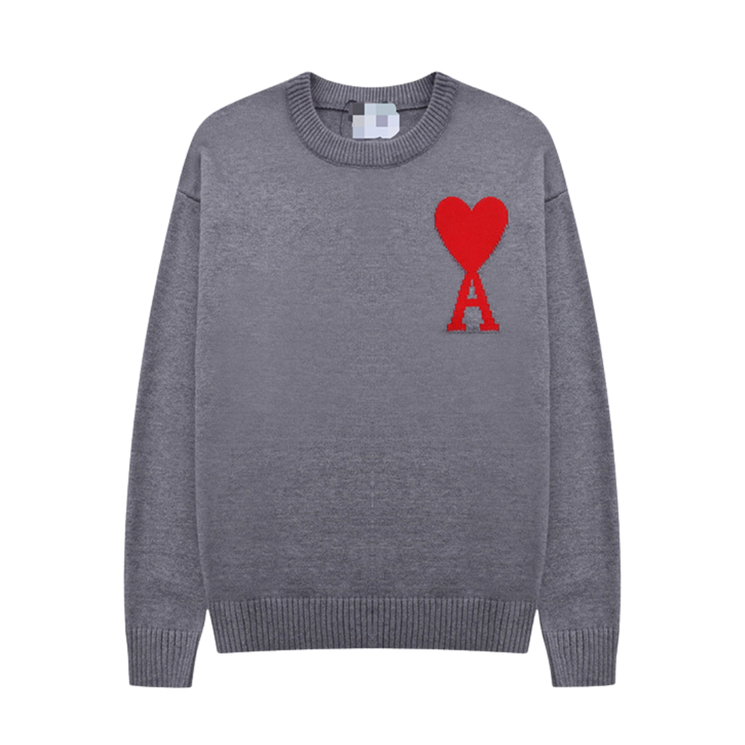 Ami | Pull imprimé en forme de cœur