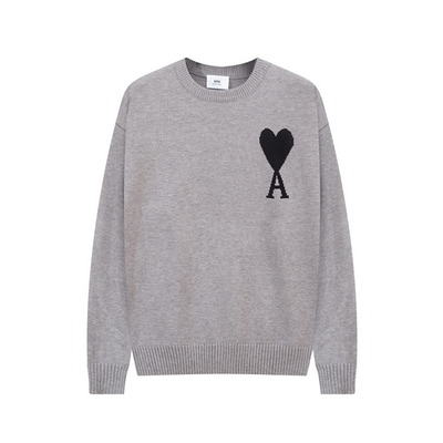 Ami | Pull imprimé en forme de cœur