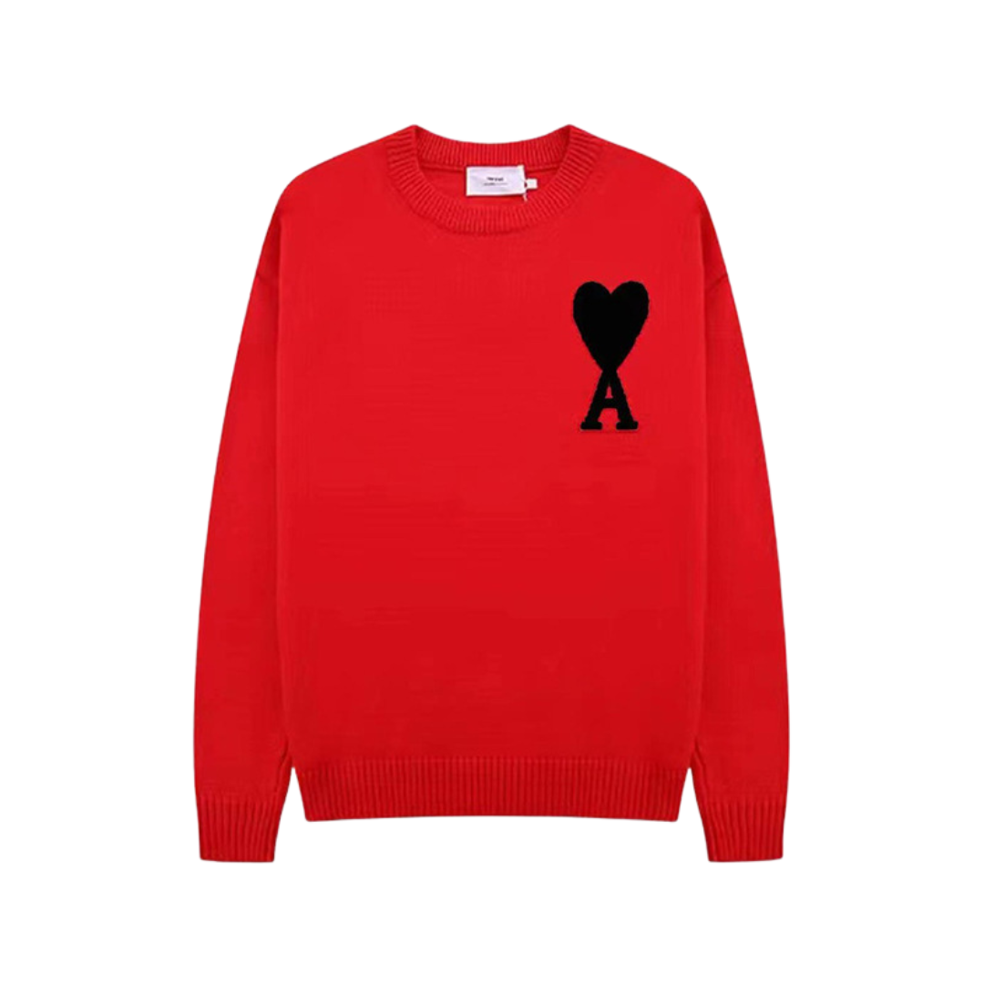 Ami | Pull imprimé en forme de cœur