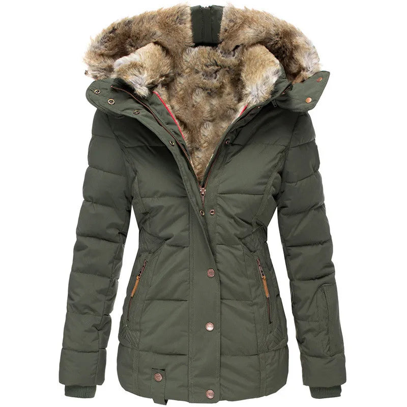 Senna | Veste d'hiver chaude avec doublure en fourrure