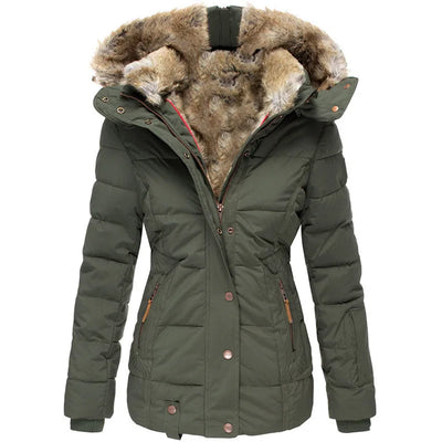 Senna | Veste d'hiver chaude avec doublure en fourrure