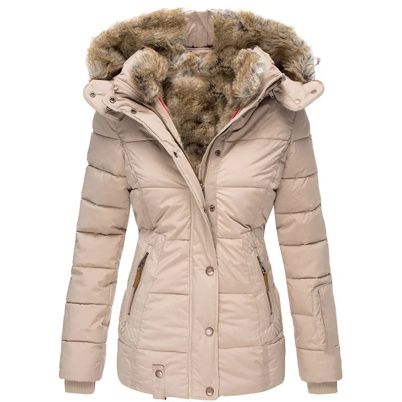 Senna | Veste d'hiver chaude avec doublure en fourrure