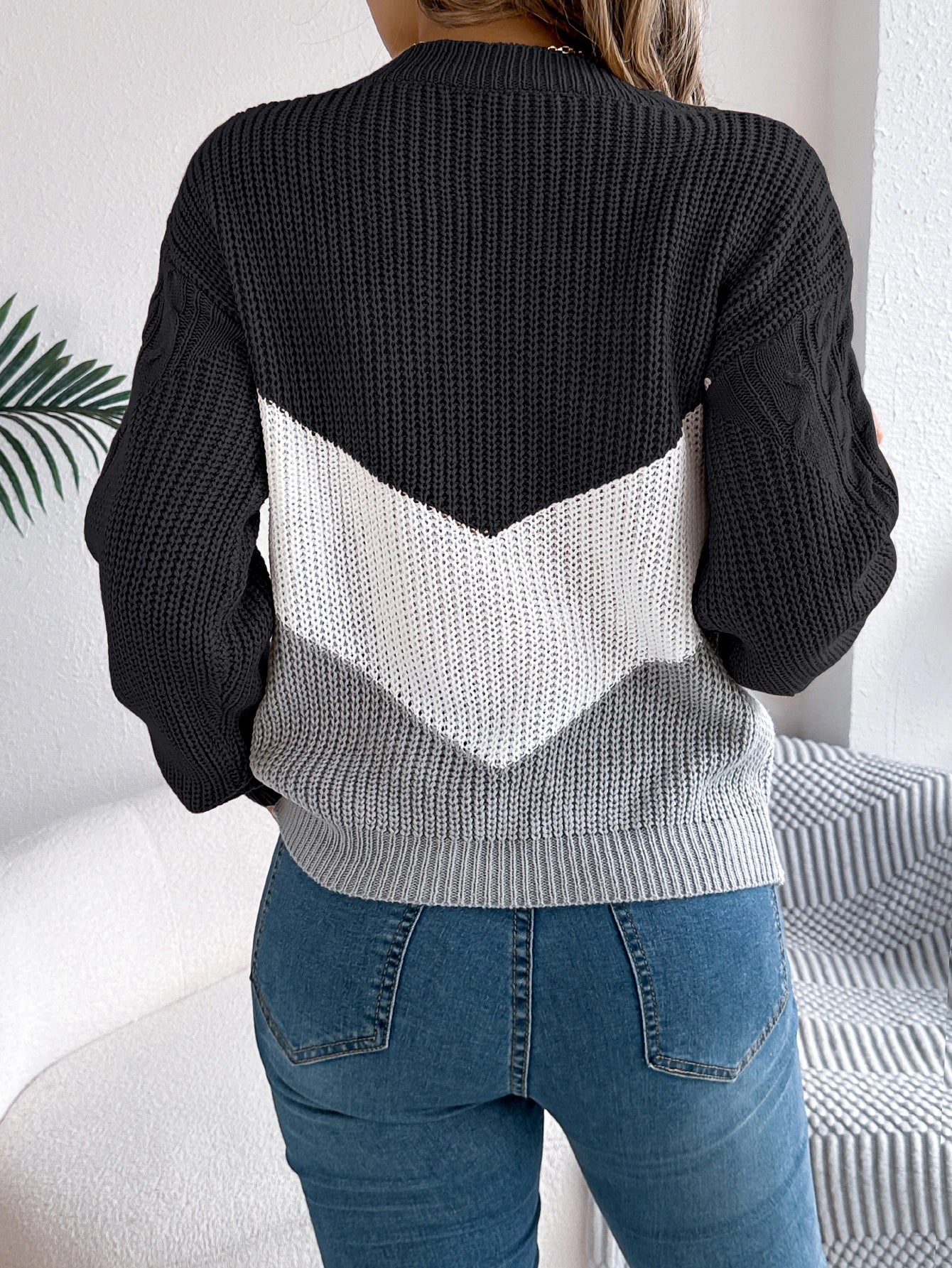 Spencer™ | Pull en tricot torsadé à chevrons