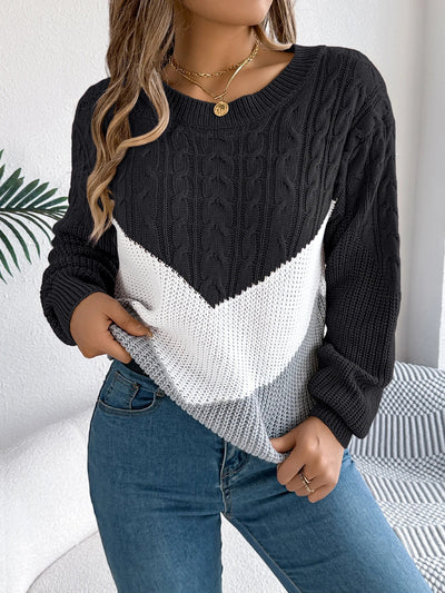 Spencer™ | Pull en tricot torsadé à chevrons