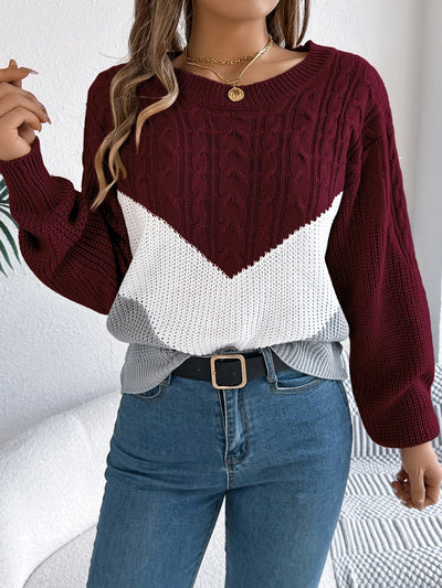 Spencer™ | Pull en tricot torsadé à chevrons