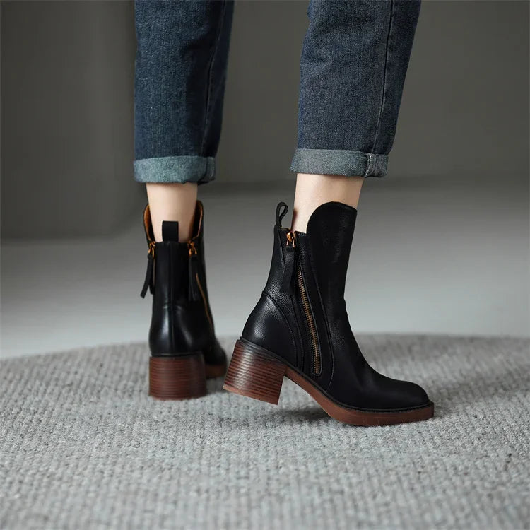 Maria | Bottes en cuir à la mode