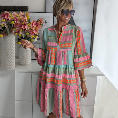Lise | Robe midi élégante de printemps