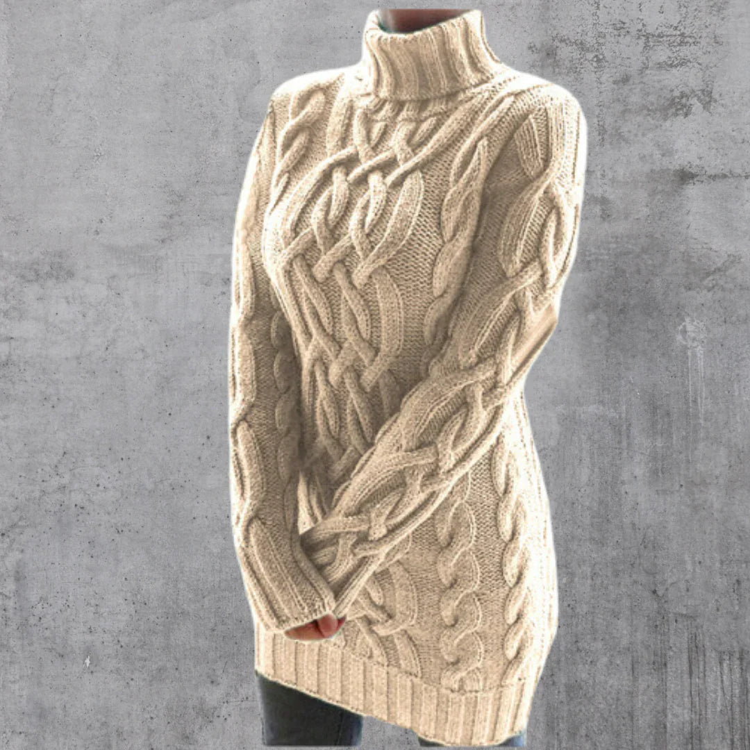Hollie | Élégant pull chaud à col roulé long