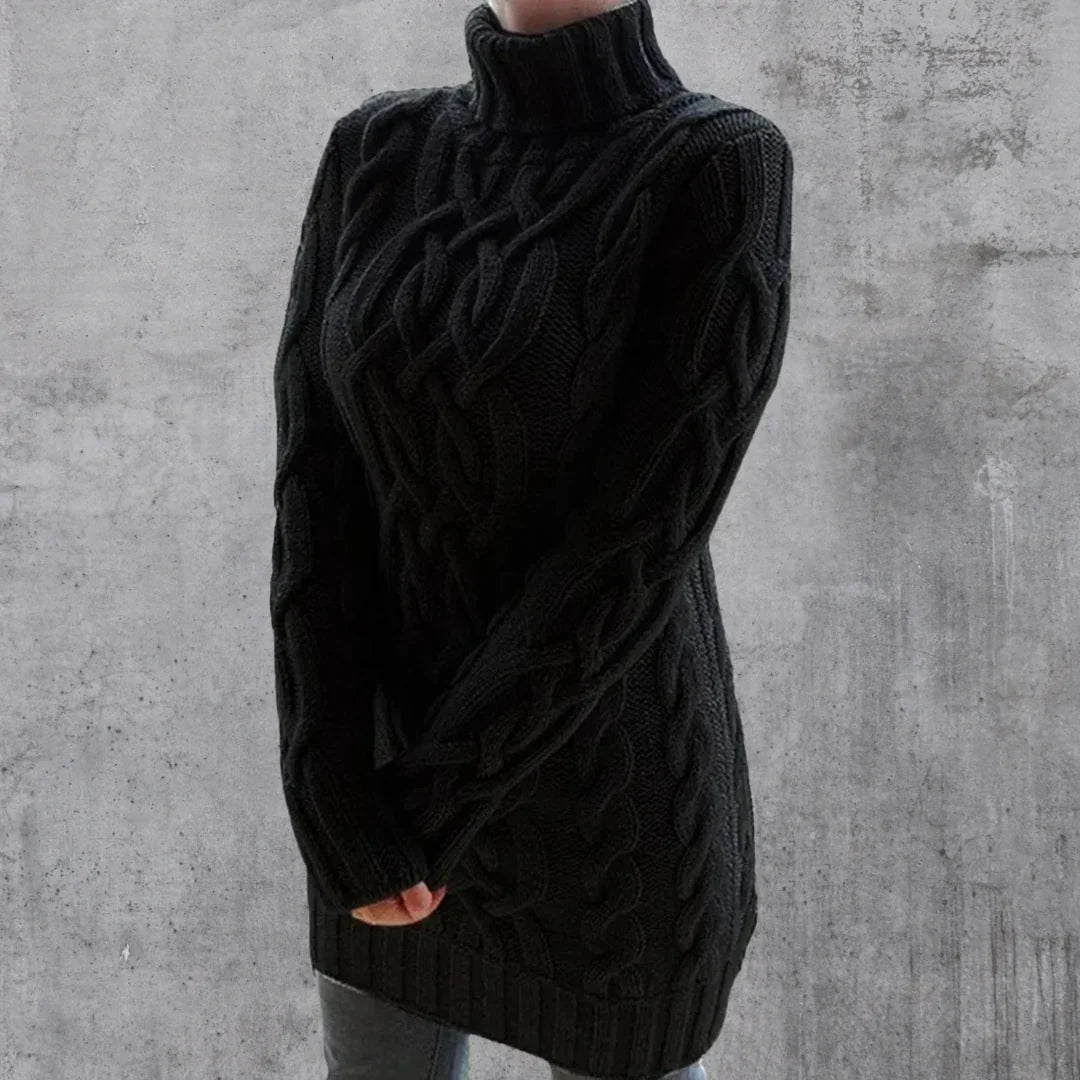 Hollie | Élégant pull chaud à col roulé long