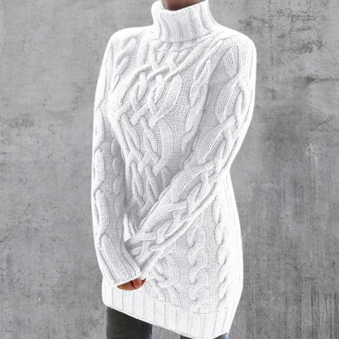 Hollie | Élégant pull chaud à col roulé long