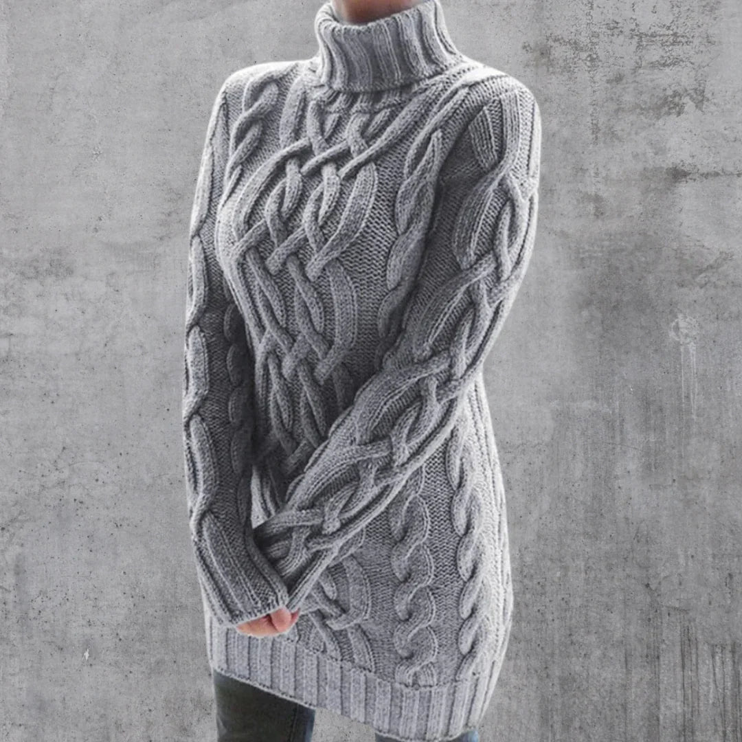 Hollie | Élégant pull chaud à col roulé long