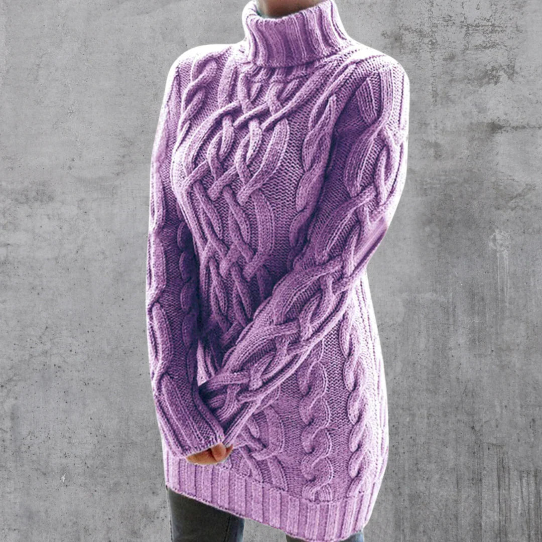 Hollie | Élégant pull chaud à col roulé long