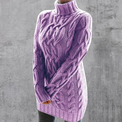 Hollie | Élégant pull chaud à col roulé long