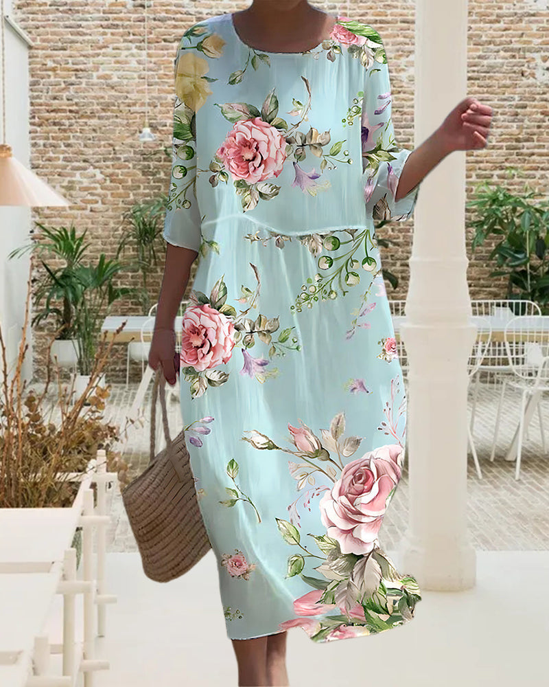 Faustina | Robe élégante à imprimé floral
