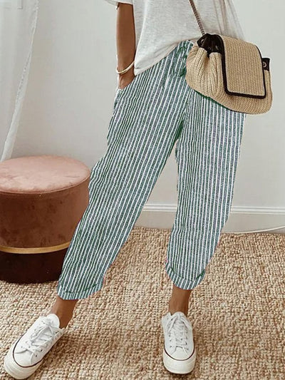 Natalie | Pantalon en coton et lin pour femme