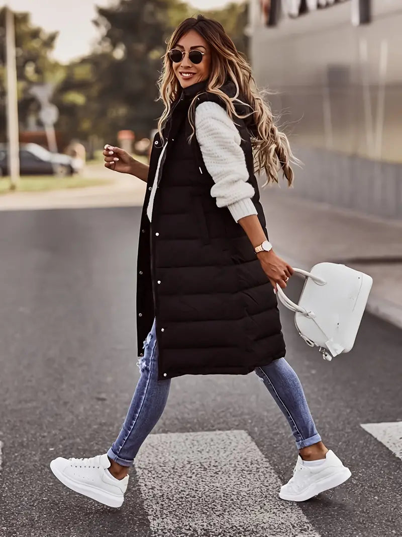 Émilie | Veste sans manches avec capuche